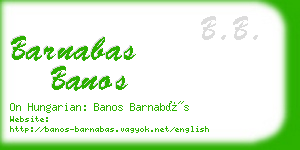 barnabas banos business card